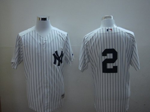 Baseball Jerseys new york yankees #2 jeter white(2010)