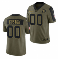 Las Vegas Raiders Olive Custom 2021 Salute To Service Limited Stitched Jersey