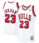 Men's Chicago Bulls #23 Michael Jordan Mitchell & Ness White 1997-98 Hardwood Classics Jersey