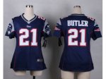 Women Nike New England Patriots #21 butler blue jerseys
