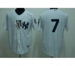 New York Yankees #7 Mantle 2009 world series patchs white