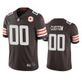 Cleveland Browns Custom Brown 75th Anniversary Patch Jersey