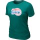 women nba los angeles clippers big & tall primary logo L.green T