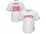 mlb san francisco giants #28 buster posey white home 2016 mother's day cool base jerseys