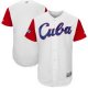 Customed Men's Cuba Baseball Blank Majestic White 2017 World Baseball Classic Stitched Jersey