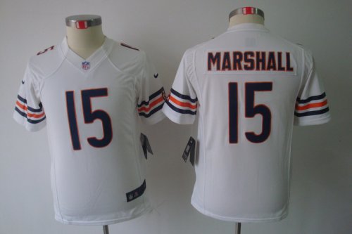 nike youth nfl chicago bears #15 marshall white jerseys [nike li