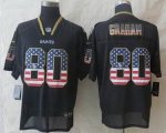 nike nfl new orleans saints #80 graham black [Elite USA flag fas