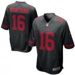 Mens San Francisco 49ers #16 Joe Montana Nike Black Retired Player Game NFL Jerseys