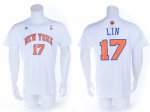 New york knicks #17 Jeremy Lin T-shirt white