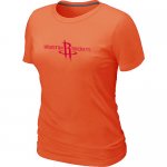 women nba houston rockets big & tall primary logo orange T-Shirt