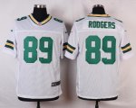 nike green bay packers #89 rodgers white elite jerseys