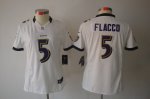 nike women nfl baltimore ravens #5 flacco white jerseys [nike li