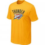 nba oklahoma city thunder big & tall primary logo yellow T-Shirt