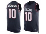 Men's Nike Houston Texans #10 DeAndre Hopkins Navy Blue Team Color Stitched NFL Limited Tank Top Jersey