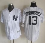 mlb jerseys New York Yankees #13 Rodriguez White Strip New Cool