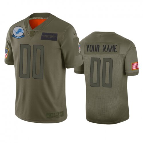 Detroit Lions Custom Camo 2019 Salute to Service Limited Jersey