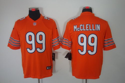 nike nfl chicago bears #99 mcclellin orange [nike limited]