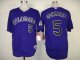mlb colorado rockies #5 gonzalez purple jerseys