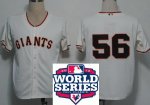 2012 world series mlb san francisco giants #56 torres cream jers