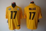 nike nfl pittsburgh steelers #17 wallace game yellow [80 anniver