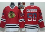 NHL Chicago Blackhawks #50 Corey Crawford Red USA Flag Fashion 2