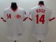 Men's MLB Cincinnati Reds #14 Pete Rose White Flexbase Authentic Collection Cooperstown Jersey