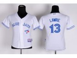 youth mlb toronto blue jays #13 lawrie white jerseys
