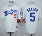 mlb los angeles dodgers #5 corey seager white cool base jerseys