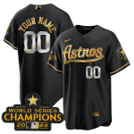 Houston Astros 2022 Champions Black Cool Base Stitched Jerseys ASTROS Letter