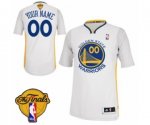 Youth Adidas Golden State Warriors Customized Authentic White Alternate 2017 The Finals Patch NBA Jersey