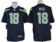 nike nfl seattle seahawks #18 sidney rice blue jerseys [game]