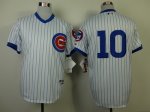 mlb chicago cubs #10 ron santo white m&n 1988 jerseys [blue stri