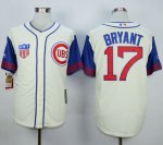 mlb jerseys Chicago Cubs #17 Kris Bryant Cream Blue 1942 Turn Ba