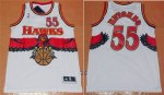 Men's NBA Atlanta Hawks #55 Dikembe Mutombo White Hardwood Classic Swingman Jersey