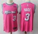 Basketball Miami Heat #3 Dwyane Wade Swingman Rose Earned Edition Jersey