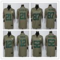 Football Green Bay Packers Olive Salute To Service Limited Jersey