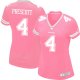 Women's Nike Dallas Cowboys #4 Dak Prescott Pink Game NFL Jerseys