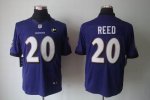 nike nfl baltimore ravens #20 reed purple [nike limited Art Patc