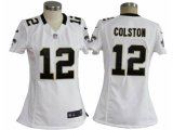 nike women nfl new orleans saints #12 colston white jerseys