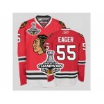 nhl chicago blackhawks #55 eager red [2013 Stanley cup champions