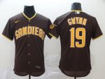 Men's San Diego Padres #19 Tony Gwynn Brown 2020 Stitched Baseball Jersey