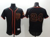 mlb san francisco giants #24 willie mays majestic black flexbase authentic collection jerseys