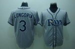 Baseball Jerseys tampa bay rays #3 longoria grey