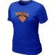 women nba new york knicks big & tall primary logo blue T-Shirt