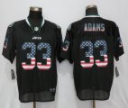 Men NFL New York Jets #33 Jamal Adams Nike Black 2017 Draft Pick USA Flag Fashion Elite Jerseys