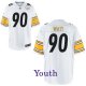 Youth NFL Pittsburgh Steelers #90 T.J. Watt Nike White 2017 Draft Pick Game Jersey