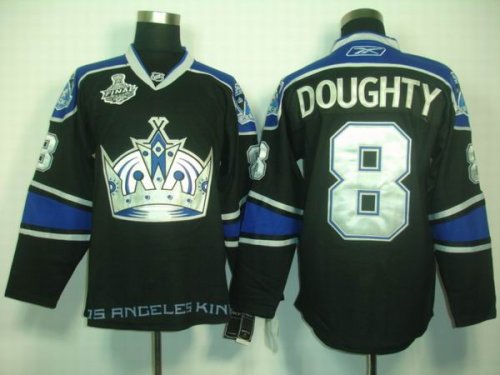 nhl los angeles kings #8 doughty black and blue [2012 stanley cu