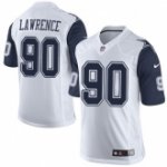 nike nfl dallas cowboys #90 demarcus lawrence white rush limited jerseys