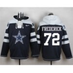 nike nfl dallas cowboys #72 travis frederick navy blue player pullover hoodie