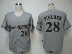 Baseball Jerseys milwaukee brewers #28 fielder grey(cool base)